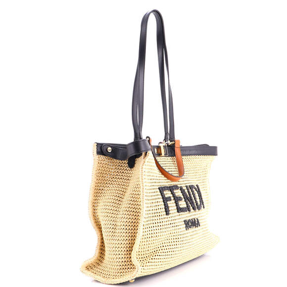 Fendi Peekaboo X-Tote Raffia Medium #240160F22B - Picture 2 of 6